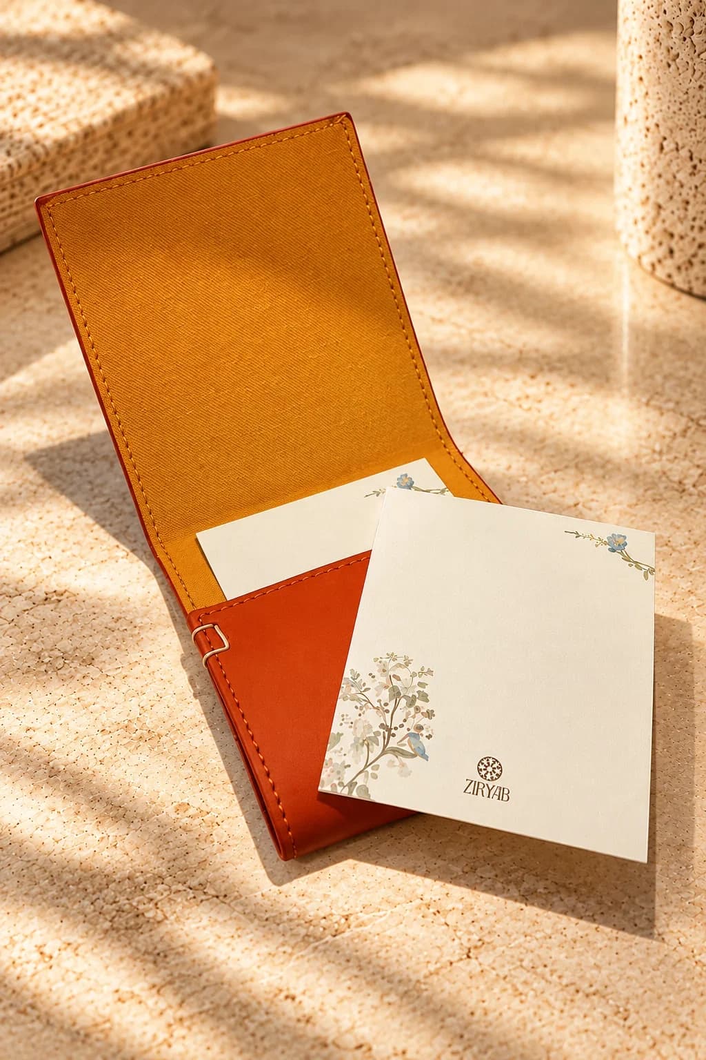 Taschennotizblock aus Leder