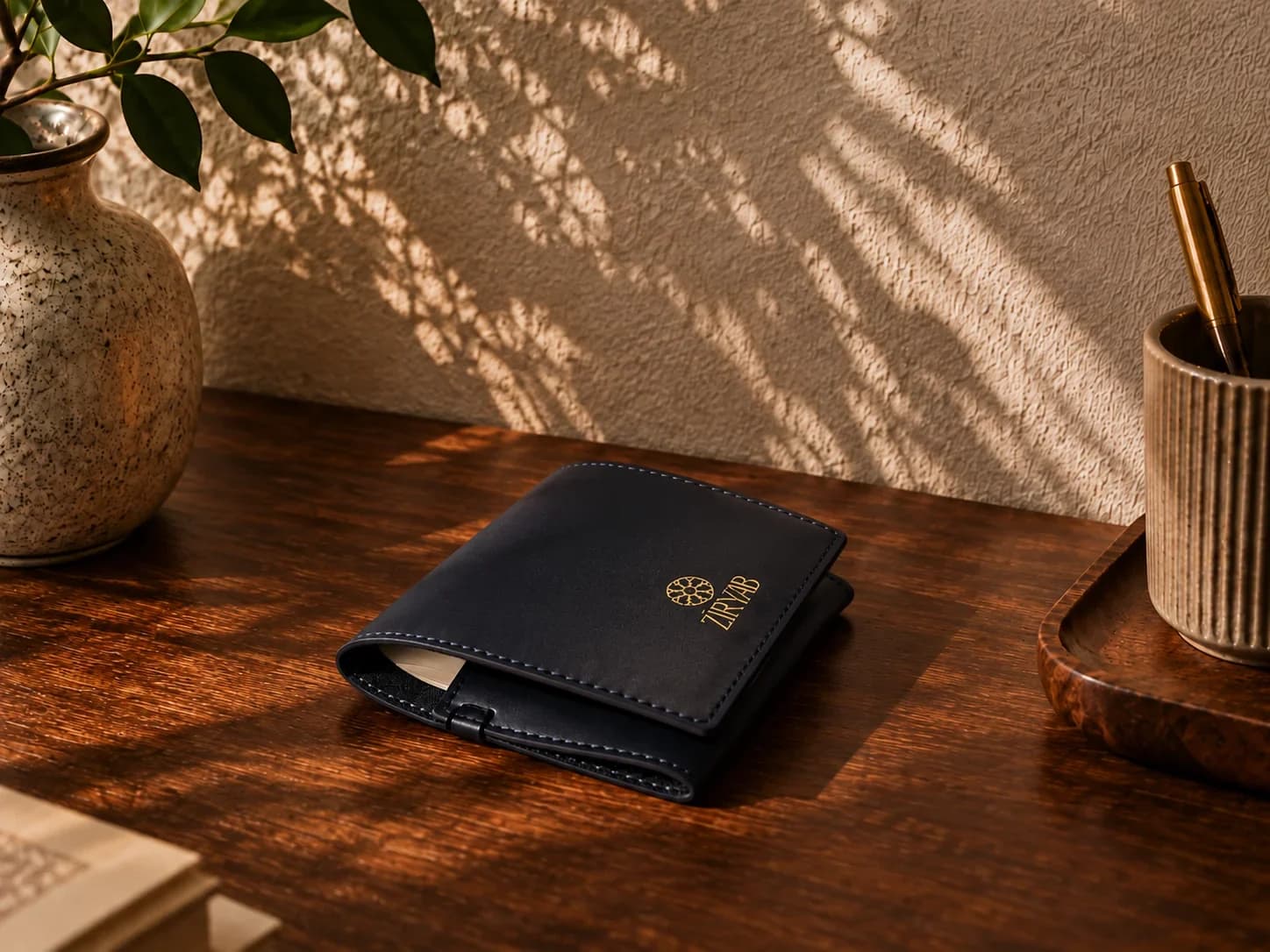 Taschennotizblock aus Leder