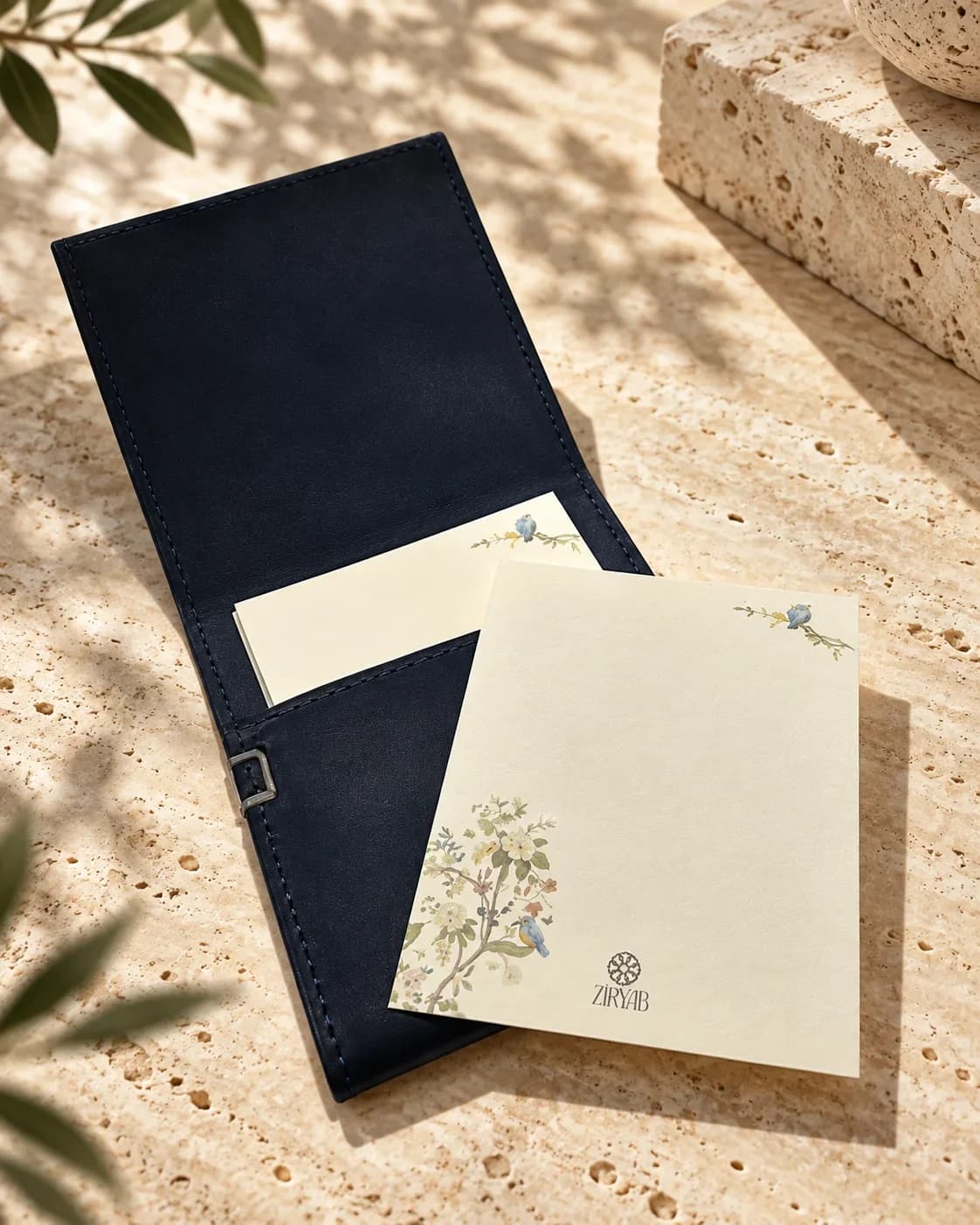 Taschennotizblock aus Leder