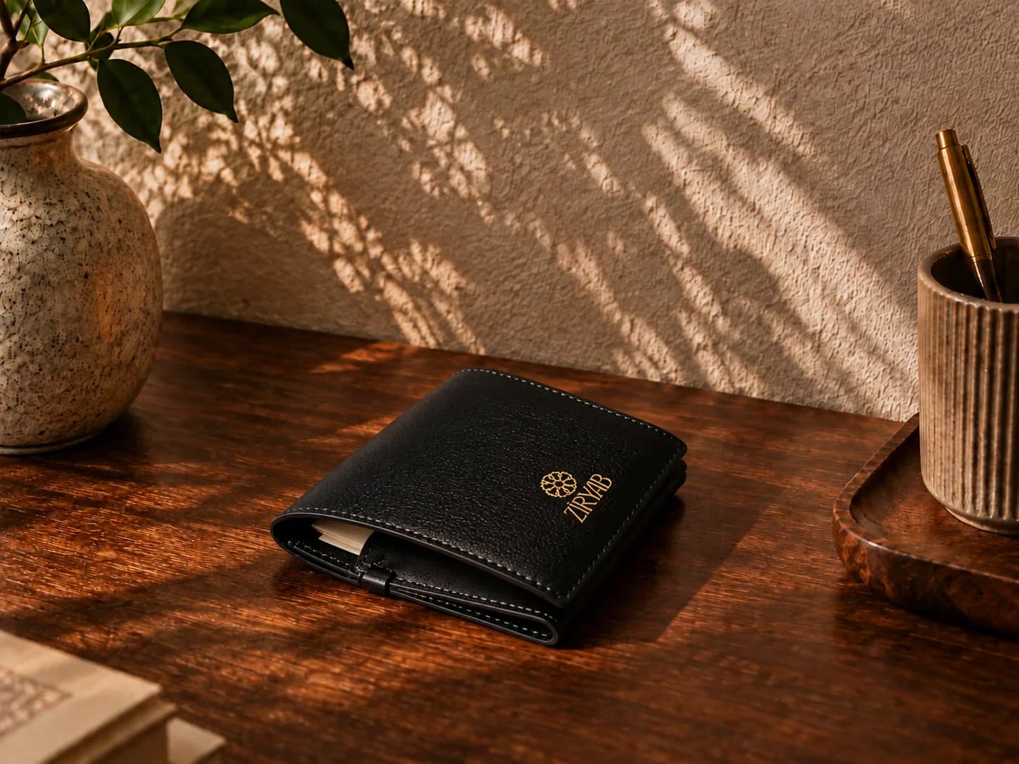 Taschennotizblock aus Leder