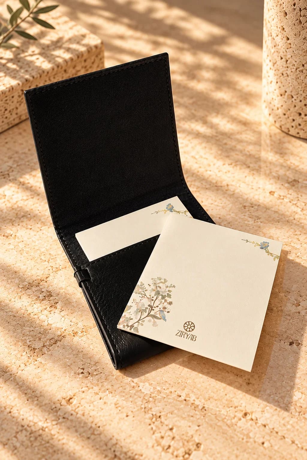Taschennotizblock aus Leder