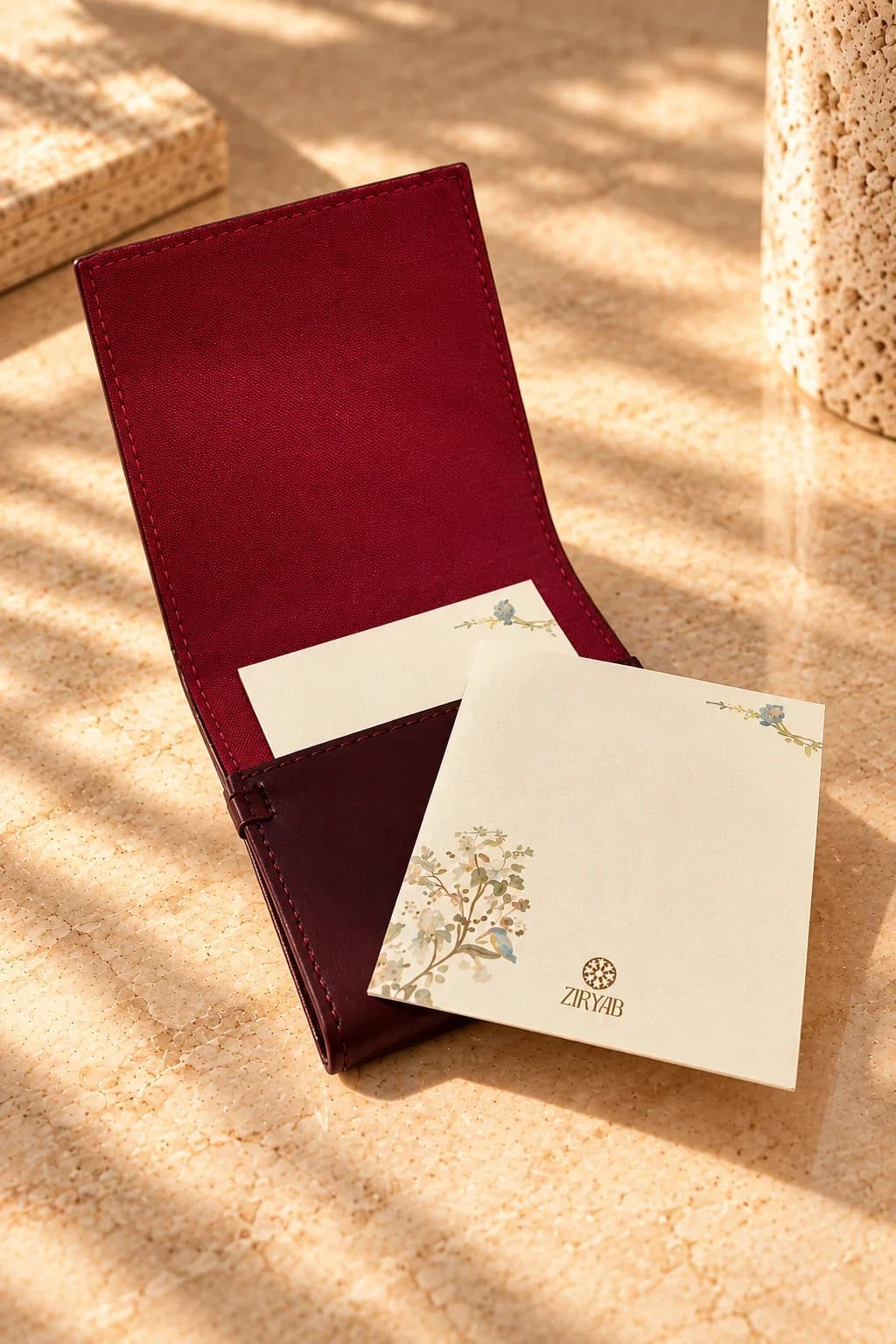 Taschennotizblock aus Leder