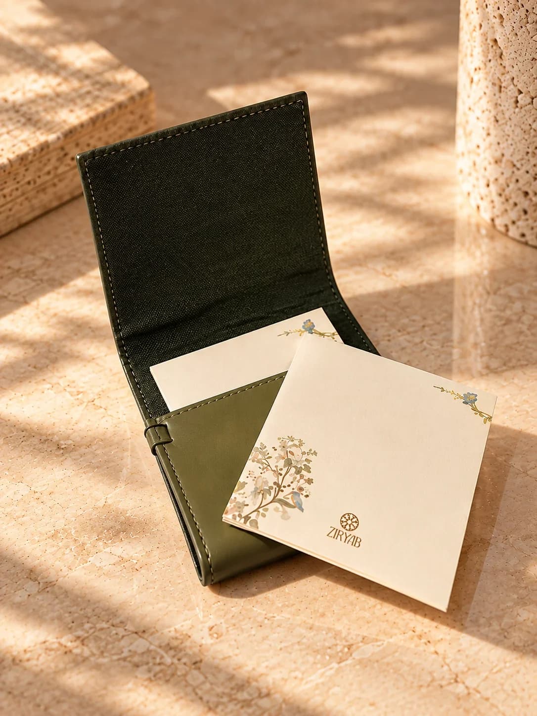 Taschennotizblock aus Leder
