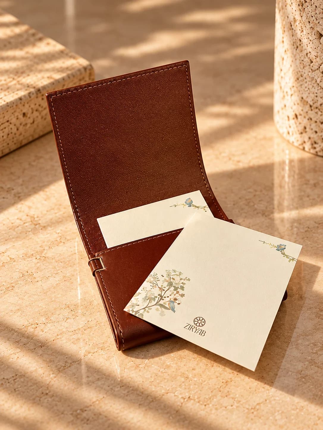 Taschennotizblock aus Leder
