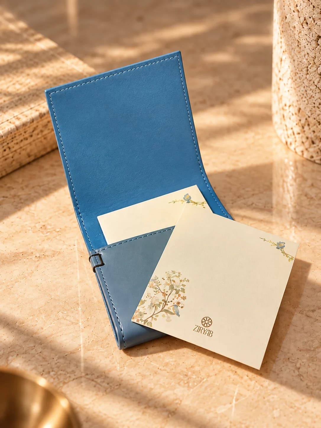 Taschennotizblock aus Leder