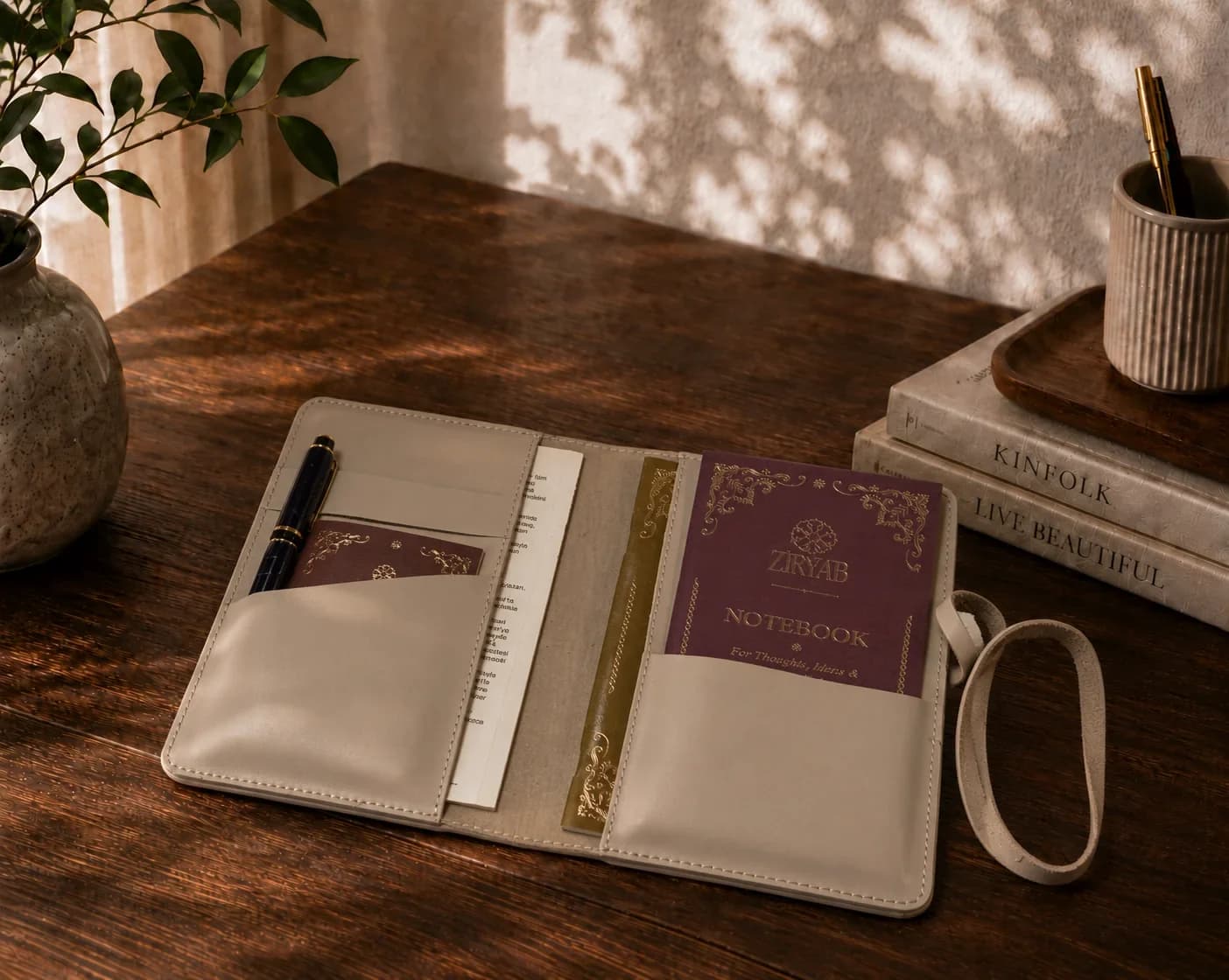Organizer aus echtem Leder