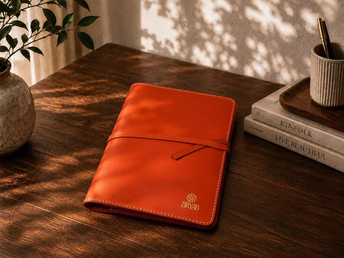 Organizer aus echtem Leder