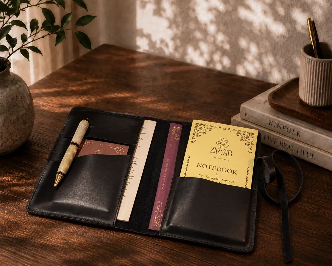 Organizer aus echtem Leder