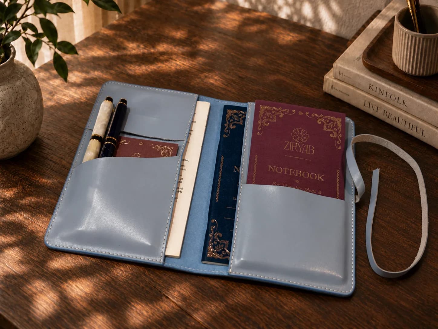 Organizer aus echtem Leder