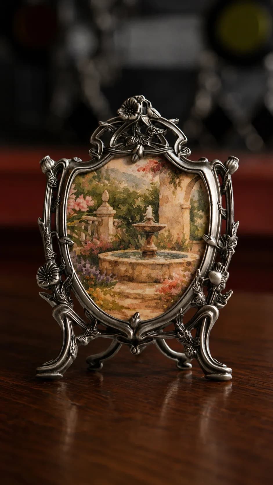 Vintage-Bilderrahmen mit Blumenmotiv